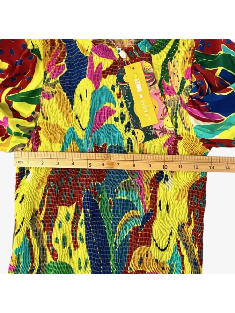 FARM Rio Smiley Leopards Jungle Mini Dress Womens P Multicolor Long Sleeve - Picture 13 of 16